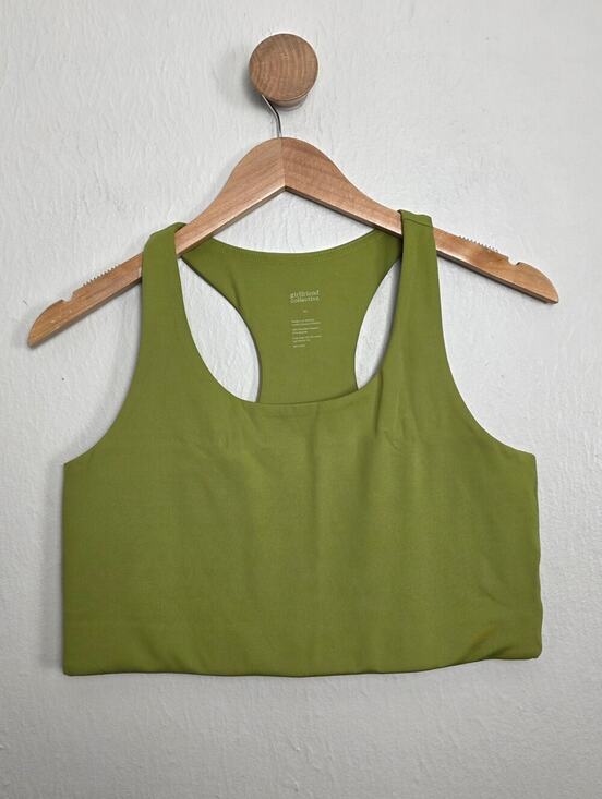 girlfriend collective Tops - NEW Girlfriend Collective Paloma Olive Green Racerback Tank Top XL